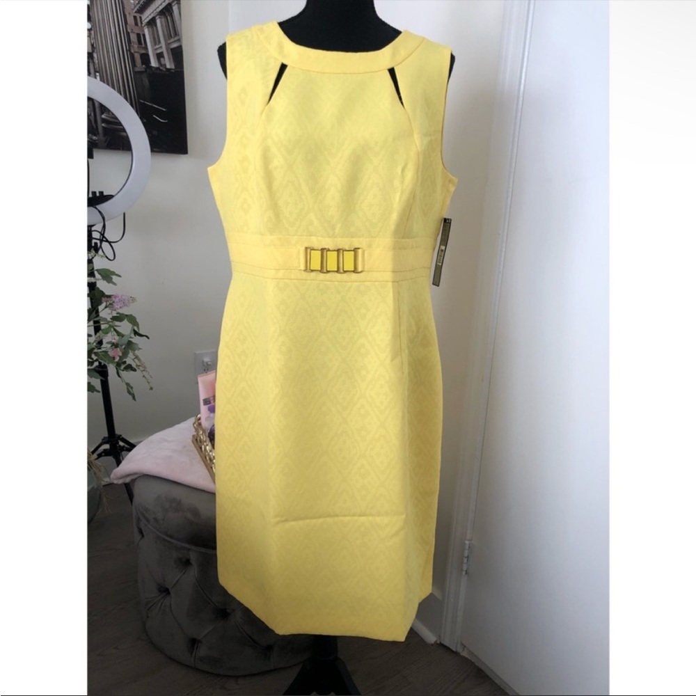 NWT Tahari dress 👗 with jewel belted detail